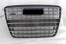 Audi A8 2010–2018 Voorgrille (2010-2013, zwart met chroom) foto 1