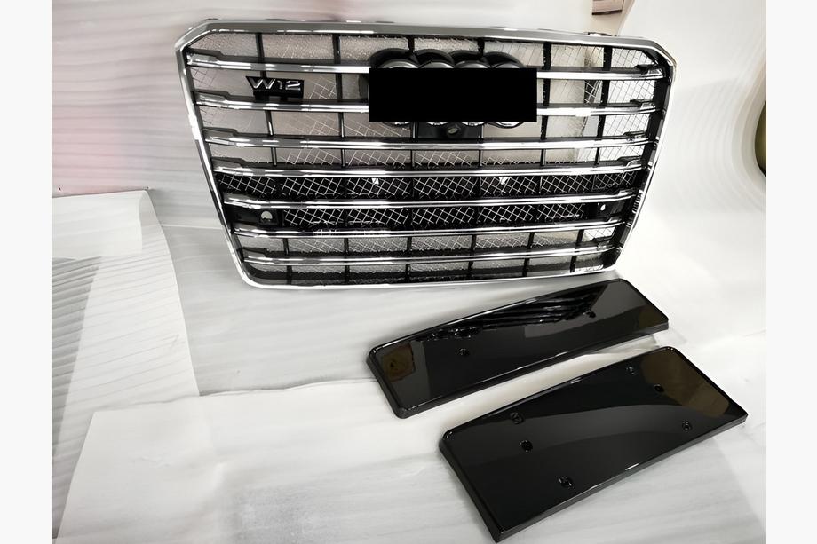 Audi A8 2010–2018 Voorgrille (2014-2018, zwart met chroom) Image