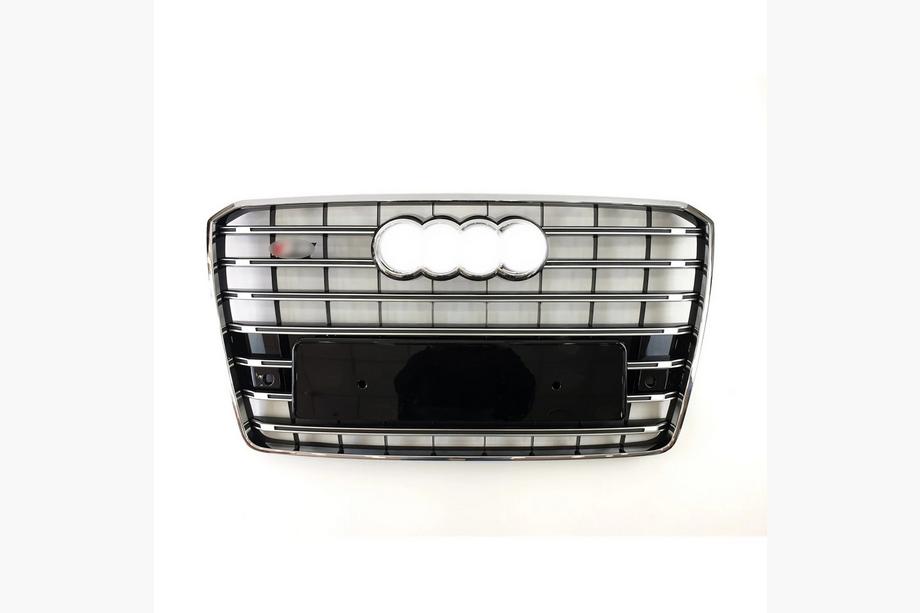 Audi A8 2010–2018 Radiateurgrille S-Style (2014-2018, zwart met chroom) Image