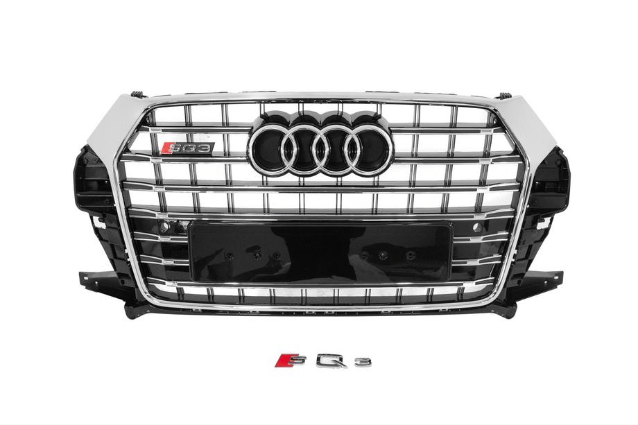 Audi Q3 2011–2019 Voorgrille SQ-Style (2015-2019, zwart met chroom) Image