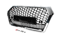 Audi Q5 2017–2025 RSQ-Style voorgrille zonder logo (2017-2020, zwart met chroom) foto 2