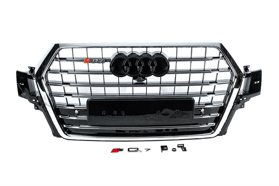 Audi Q7 2015–2026 Voorgrille SQ7-Style (2015-2019, zwart met chroom) Image