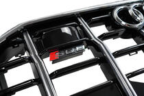 Audi Q8 2018– Voorgrille SQ-Style (2018-2023, zwart met chroom) foto 6