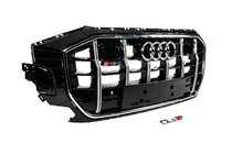 Audi Q8 2018– Voorgrille SQ-Style (2018-2023, zwart met chroom) foto 3