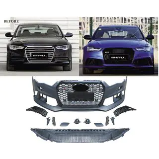 Voorbumper met zwart RS6-Style grille (2011-2014) Audi A6 C7 2011–2017 foto 2