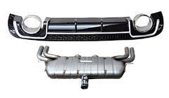 Audi A3 2012–2020 Achterdiffuser met uitlaatsierstukken V-2 (voor S/S-Line, 2012-2020) foto 1