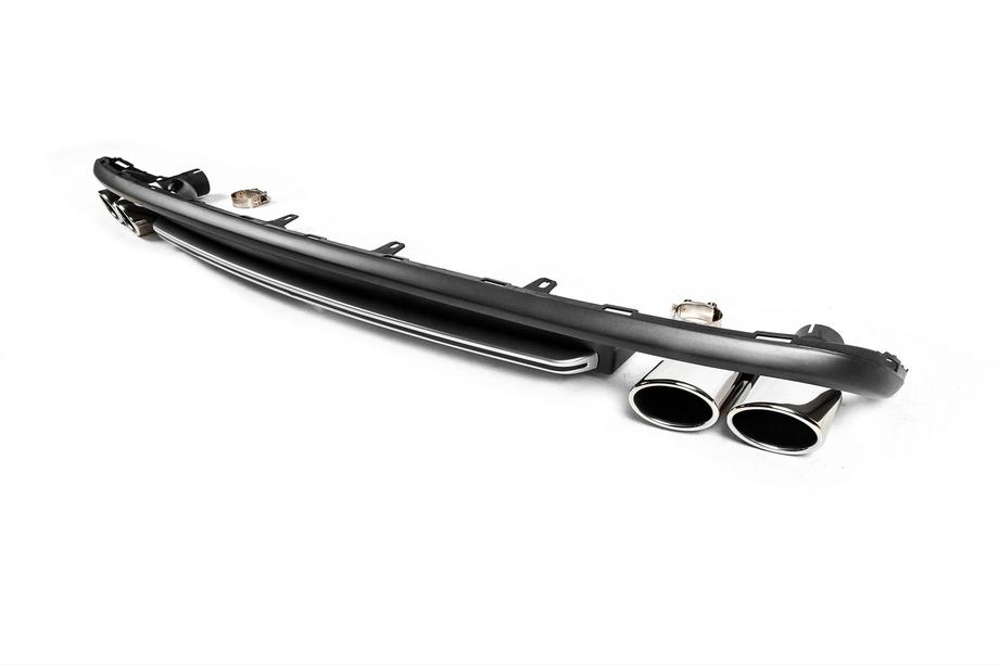 Audi A6 C7 2011–2017 Achterdiffuser met uitlaatsierstukken RS-Style V-2 (2011-2014) Image