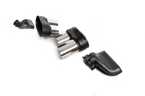 Audi A6 C8 2018–2025 Achterdiffuser met uitlaatsierstukken S-Style Silver (voor S / S-Line) foto 10