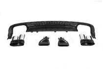 Audi A6 C8 2018–2025 Achterdiffuser met uitlaatsierstukken S-Style (voor Base) foto 5