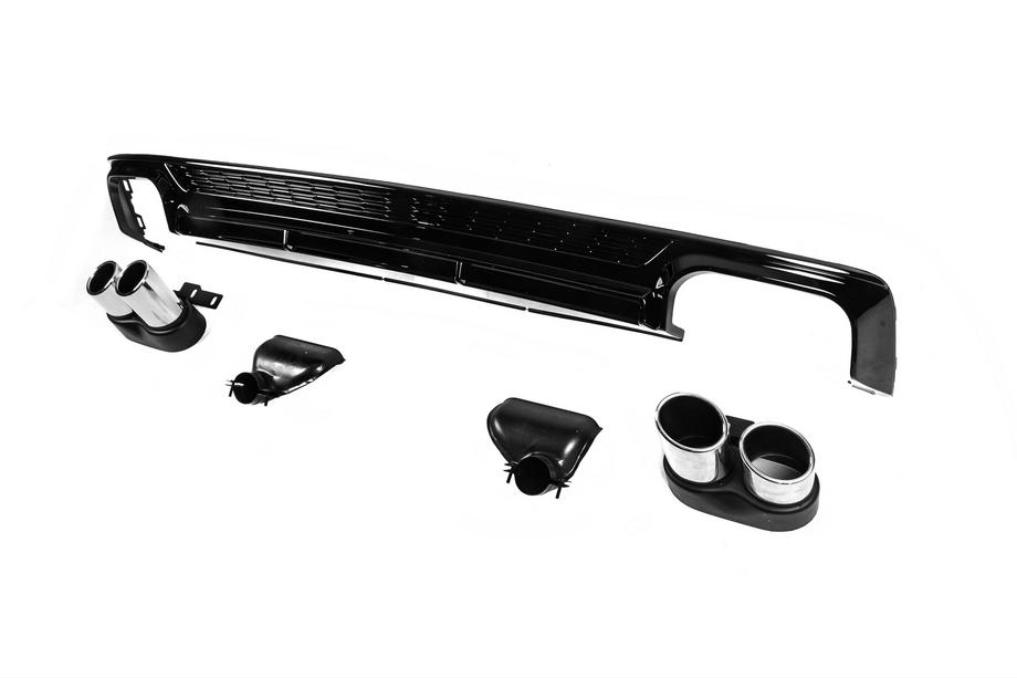 Audi A6 C8 2018–2025 Achterdiffuser met uitlaatsierstukken S-Style (voor Base) Image