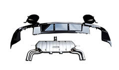 Audi A3 2012–2020 Achterdiffuser met uitlaatsierstukken V-1 (voor S/S-Line, 2016-2020) foto 1