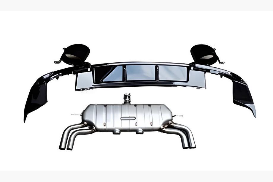 Audi A3 2012–2020 Achterdiffuser met uitlaatsierstukken V-1 (voor S/S-Line, 2016-2020) Image
