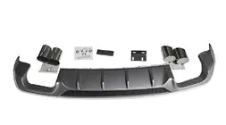 Audi A3 2012–2020 Achterdiffuser met uitlaatsierstukken V-2 (voor S/S-Line, 2016-2020) foto 1