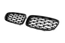 BMW 5 Serie F10/F11 2010–2016 Nieren grille Diamond Black (glans zwart) foto 6