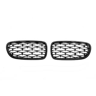 Nieren grille Diamond Black (glans zwart) BMW 5 Serie F10/F11 2010–2016 foto 4