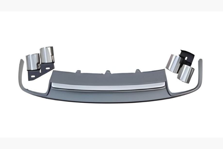 Audi A4 B8 2007–2015 Achterdiffuser met uitlaatsierstukken S-Style (2007-2011) Image