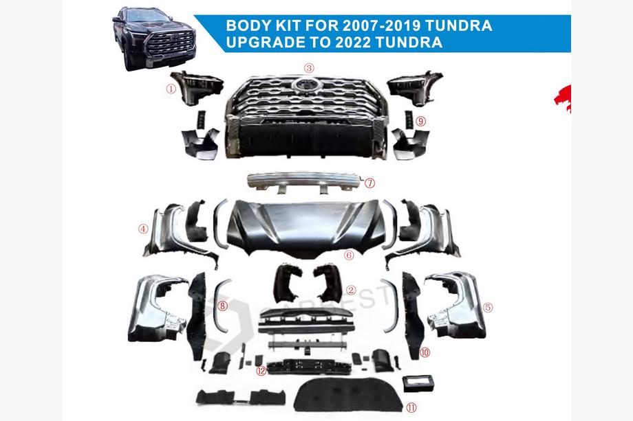 Toyota Tundra 2007–2021 Facelift-upgradekit 2024 (set) Foto 3