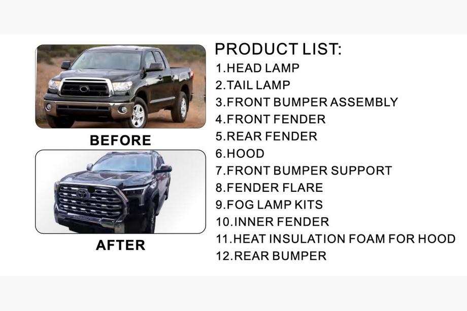 Toyota Tundra 2007–2021 Facelift-upgradekit 2024 (set) Foto 2
