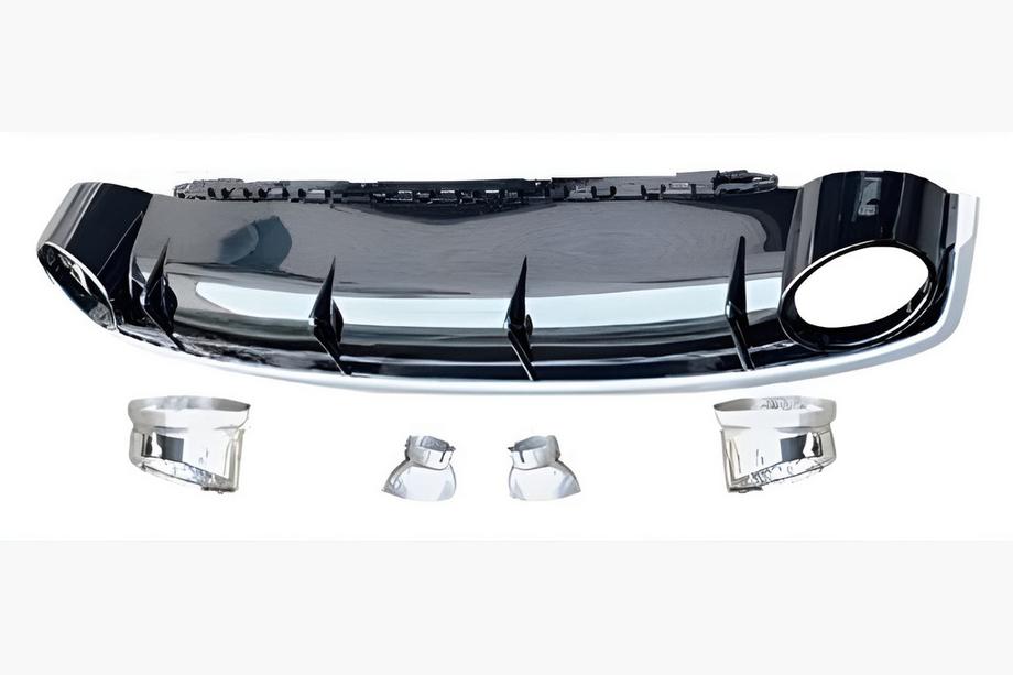 Audi Q7 2015–2026 Achterdiffuser met uitlaatsierstukken QRS-Style (Normal, 2015-2019) Image