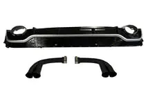 Audi Q7 2015–2026 Achterdiffuser met uitlaatsierstukken QRS-Style (2020+, Grijs/Zwart, 2.0/3.0) foto 1