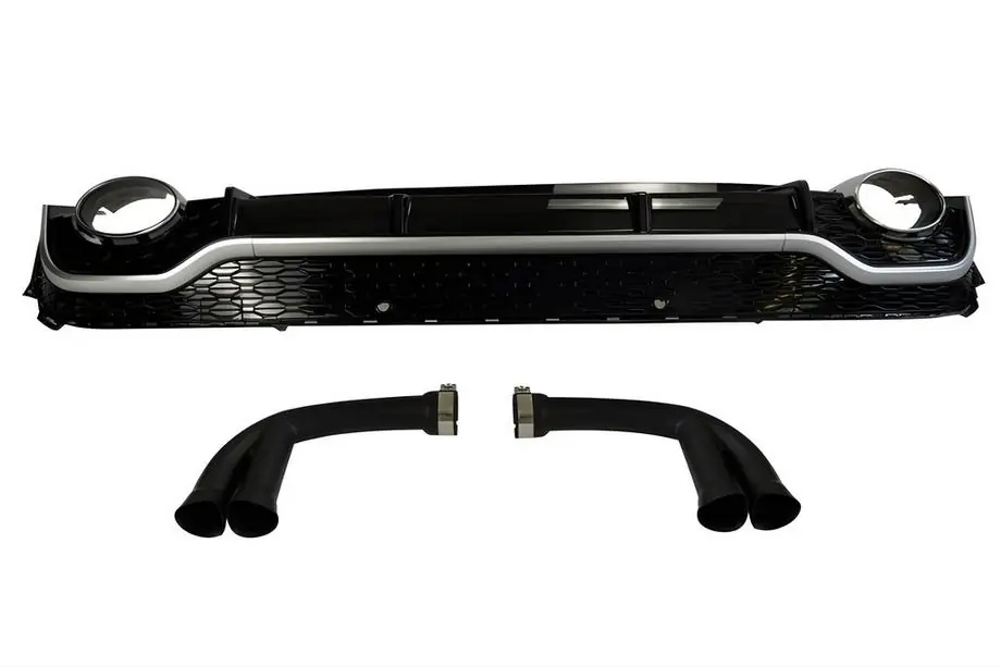 Audi Q7 2015–2026 Achterdiffuser met uitlaatsierstukken QRS-Style (2020+, Grijs/Zwart, 2.0/3.0) Image