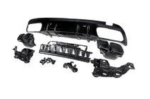 Mercedes C-klasse W205 2014–2021 Achterdiffuser met uitlaatsierstukken, zwart (C63 design 2018-2021) foto 4