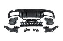 Mercedes C-klasse W205 2014–2021 Achterdiffuser met uitlaatsierstukken, zwart (C63 design 2018-2021) foto 6