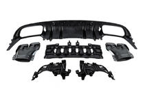 Mercedes C-klasse W205 2014–2021 Achterdiffuser met uitlaatsierstukken Black (voor Coupe AMG63 design) foto 6