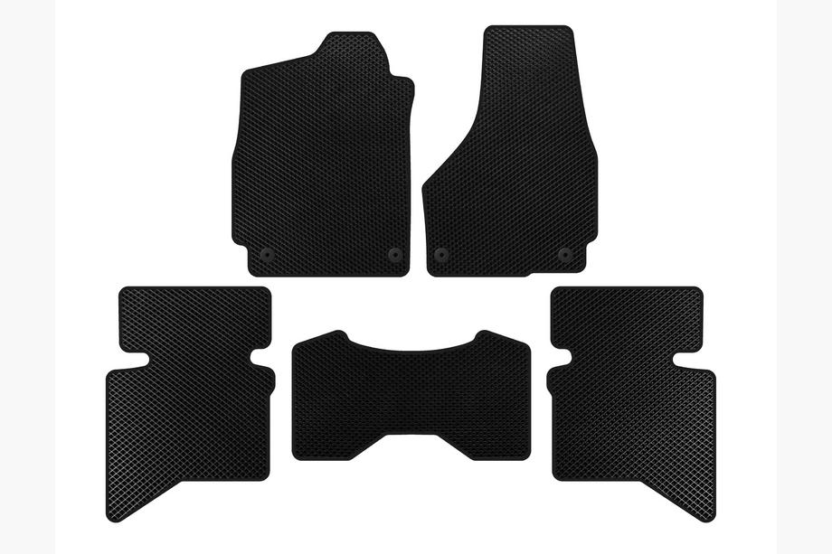 Dodge RAM (DS/DJ/D2) 2009–2024 EVA vloermatten (2009+, 5-zits/4-zits cabine, Zwart) Image