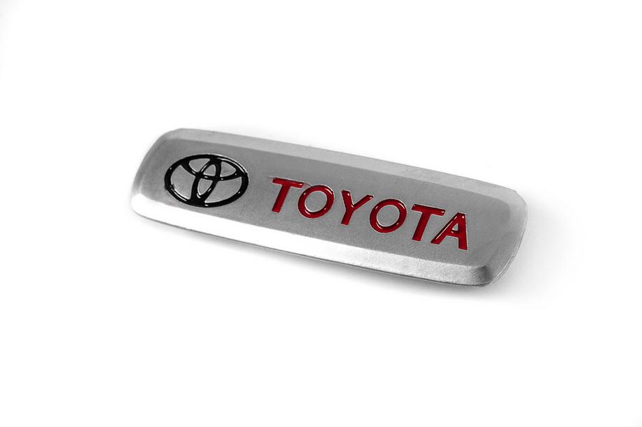 Toyota Aluminium badge voor automatten (1 st.) Foto 1