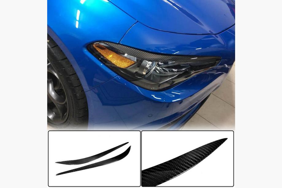 Alfa Romeo Giulia 2016–2022 Koplampwimpers (Dry Carbon) Image