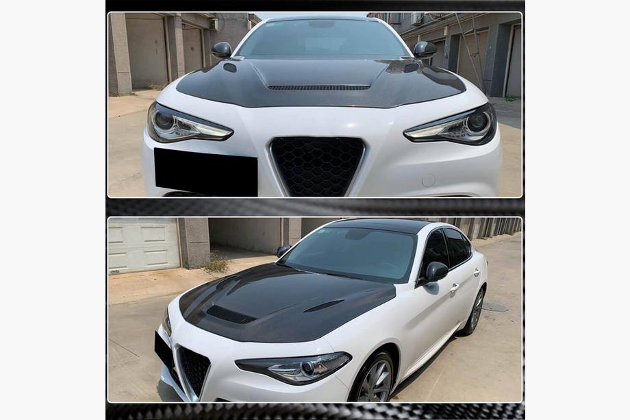 Alfa Romeo Giulia 2016–2022 Motorkap V1 (Carbon) Foto 6