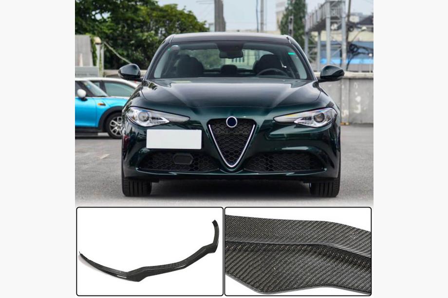 Alfa Romeo Giulia 2016–2022 Voorbumper lip Lip V1 (voor Base, Carbon) Image