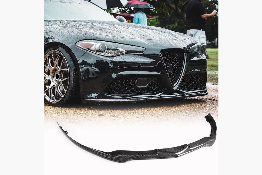 Alfa Romeo Giulia 2016–2022 Voorbumper lipspoiler Carbon V2 (Carbon) Image