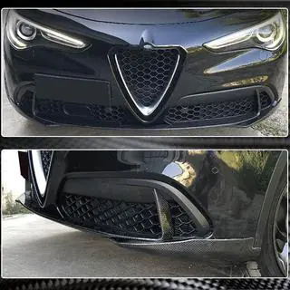 Front lip splitter (voor Base, 2017-2023, carbon) Alfa Romeo Stelvio 2016– foto 4