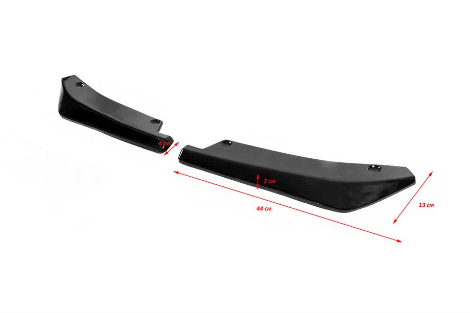 Universele Flap-extensions voor achterbumper type-A (2 stuks, hoogglans zwart, ABS-kunststof) Foto 5