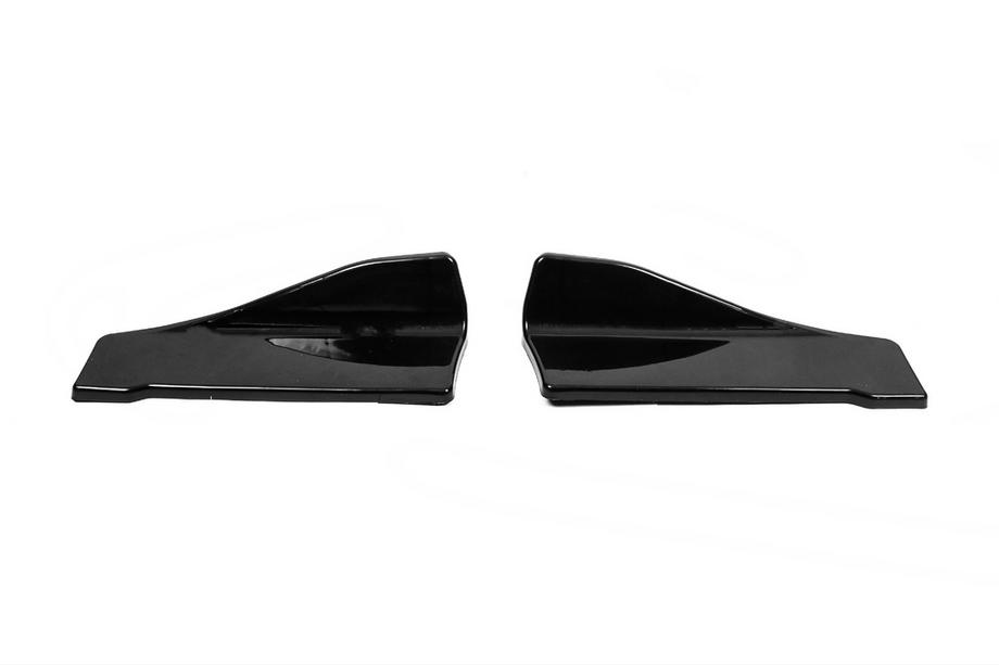 Universele Flap-extensions voor achterbumper type-C (2 stuks, hoogglans zwart, ABS-kunststof) Foto 1