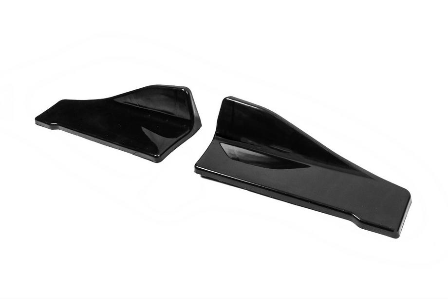 Universele Flap-extensions voor achterbumper type-C (2 stuks, hoogglans zwart, ABS-kunststof) Foto 2