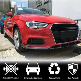 Frontsplitter Lip V1 voor voorbumper (voor Base 2017-2020 Sedan, carbon) Audi A3 2012–2020 foto 3