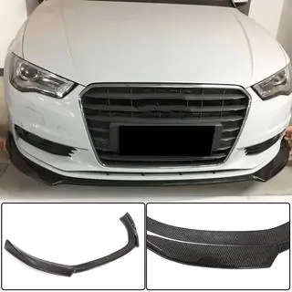 Frontbumper lip spoiler Lip V1 (voor Base 2012-2016 Sedan, carbon) Audi A3 2012–2020 foto 1