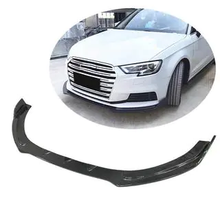 Frontbumper lipspoiler Lip V1 (voor Base 2017-2020 HB, carbon) Audi A3 2012–2020 foto 1