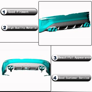Achterbumper diffuser V2 (voor S-Line Sedan 2020-2023, carbon) foto 3