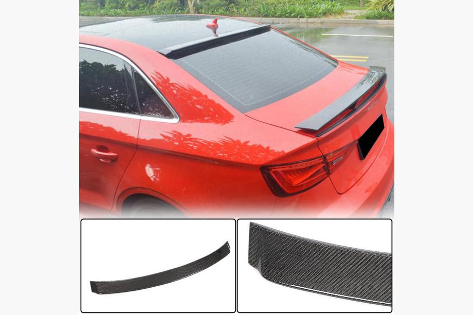 Audi A3 2012–2020 Achterruitspoiler V1 (voor Sedan, carbon) Image