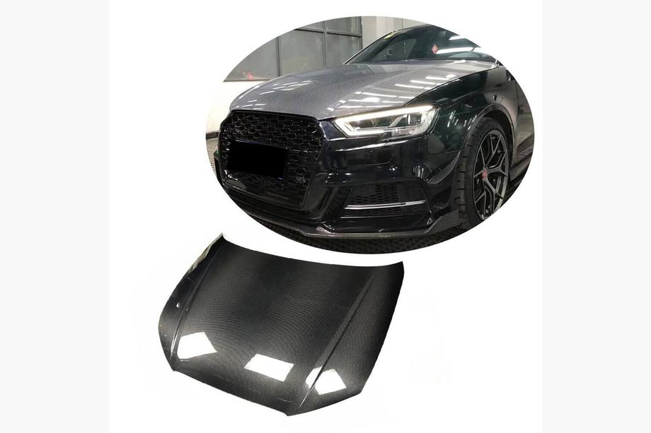 Audi A3 2012–2020 Motorkap V2 (voor Sedan 2012-2016, carbon) Image