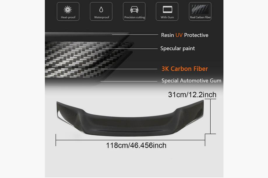 Audi A3 2012–2020 Spoiler V1 (voor sedan, carbon) Foto 6