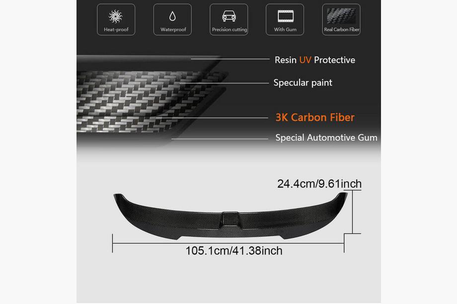 Audi A3 2020– Spoiler (voor hatchback, carbon) Foto 6