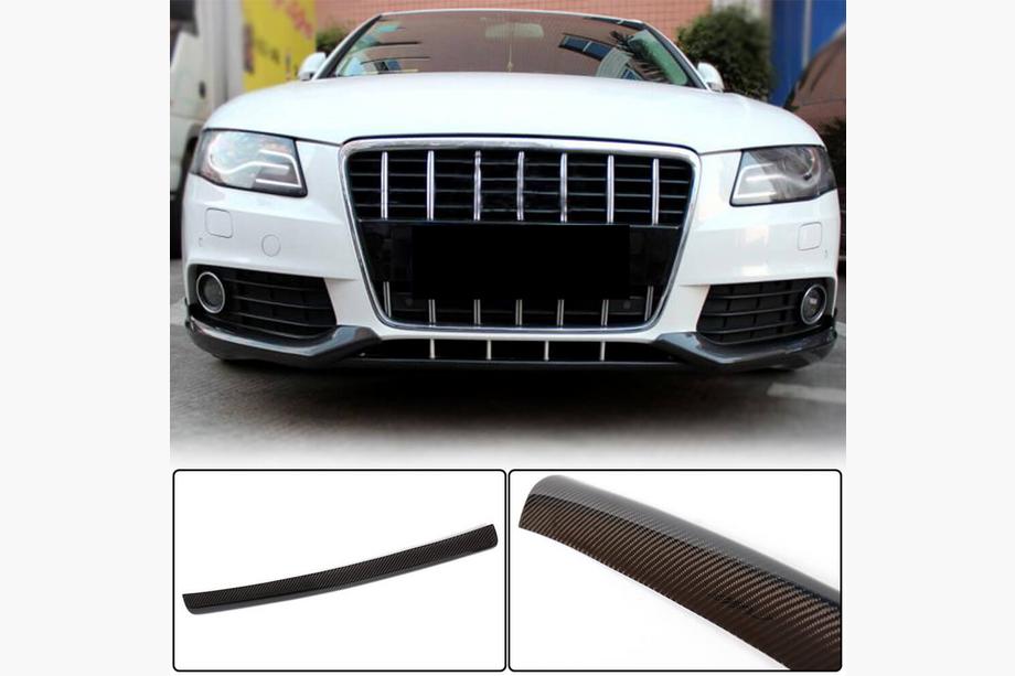 Audi A4 B8 2007–2015 Centrale frontbumperlip (voor Base 2007-2011, carbon) Image