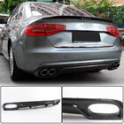 Audi A4 B8 2007–2015 Achterbumper diffuser (voor Base 2011-2015, carbon) foto 1