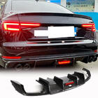 Audi A4 B9 2015–2024 Achterbumper diffuser (voor Base Sedan 2015-2019, Carbon) foto 1
