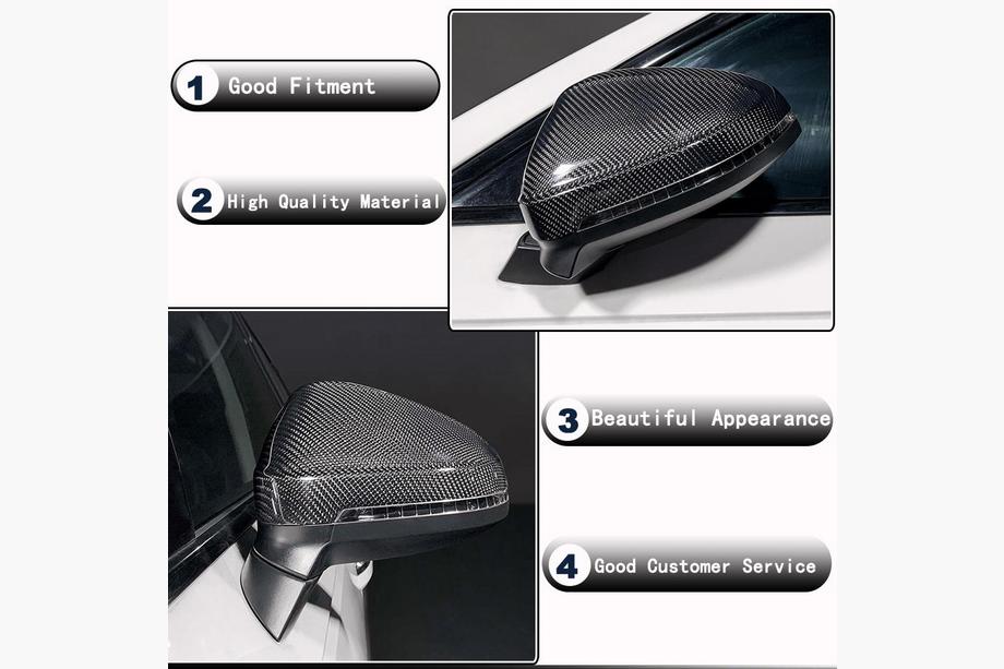 Audi A4 B9 2015–2024 Spiegelkappen Replacement Style (Carbon) V2 Foto 5